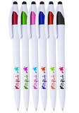 Custom Isla White Twist Barrel Stylus Pens
