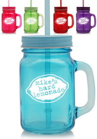 Custom 15 oz. Colored Glass Mason Jars
