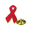 Custom Awareness Ribbon Lapel Emblems, 1" H x 9/16" W, Price/each