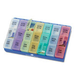Custom Large Compartments Morn/Noon/Eve Super Pill Organizer, 8 7/8