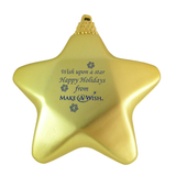 Custom Star Ornament with Decorative Cord, 3 1/2