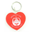 Custom Acrylic Keytag Heart, 1-7/8" x 1-7/8", Price/each