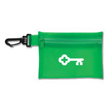 Custom Durable PVC With Full Length Zipper and Snap Clip Handy Pouch, 4 3/4