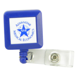 Custom Solid Color Retractable Badge Holder Square