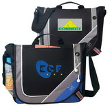 Custom Highlight Messenger Bag With Reinforced Flap