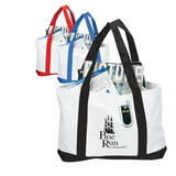 Custom 600D Polyester Two-Tone Boat Tote, 18
