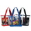 Custom 600D Polyester Transparent Zippered Tote, Price/piece