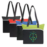 Custom 600D Polyester Zippered Highlight Tote