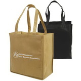 Custom Non-Woven Full Gusseted Shopping Tote, 15 X 16 X 8