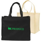Custom Non-Woven Full Gusseted Shopping Tote, 18 X 15 X 8