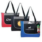Custom 600D Polyester Highlight Zippered Tote