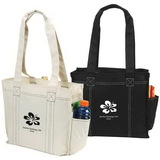 Custom 600D Polyester Contrast Tote Bag