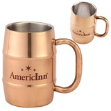 Custom 17 oz. Copper Color Plated Double-Wall Stainless Steel Moscow Mule Style Mug