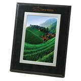 Custom Bonded Black Leather Frame, For 5 X 7 Pictures