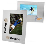 Custom Wide Border Brushed Silver Metal Frame For 4X6 Photo