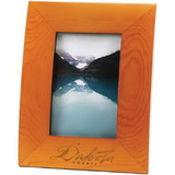 Custom Curved Wood Frame With Wide Borders, For 4 X 6 Pictures