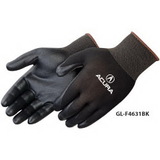 Custom Ultra-Thin Black Nitrile Foam Palm Coated Black Knit Gloves