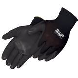 Custom Ultra-Thin Black Polyurethane Palm Coated Black Knit Gloves