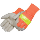 Blank 3M Scotchlite Safety Grain Pigskin Driver Gloves