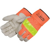 Custom 3M Scotchlite Safety Grain Pigskin Work Gloves