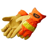 Custom Safety Orange Grain Pigskin Thermo Lined Driver/Work Gloves