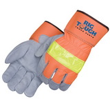 Custom 3M Scotchlite Safety Split Leather Work Gloves