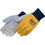 Custom Yellow Clute Pattern Split Leather Work Gloves, Price/pair