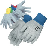 Custom Kid'S Gray Jersey Gloves With Assorted Color Wrist