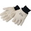 Custom Double Palm Canvas Gloves With Blue Wrist, Price/pair