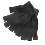 Blank Black Stretchable Fingerless Gloves