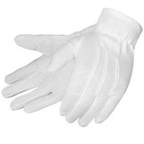 Blank Formal White Dress Gloves, 100% Cotton With Pvc Dots