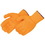 Blank Orange Knit Gloves With 2-Sided Clear Pvc Honeycomb, Price/pair