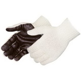 Blank Brown Pvc Palm Coated Knit Gloves