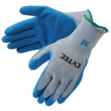 Custom Blue Textured Latex Palm Coated Gloves