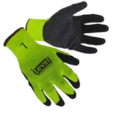 Custom Hi-Viz Lime Textured Latex Palm Coated Gloves