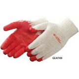Custom Red Latex Palm Coated Gloves