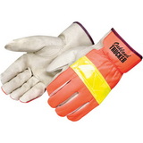 Custom Scotchlite Safety Grain Pigskin Driver Gloves