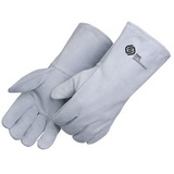Custom Gray Leather Welder Gloves With Kevlar® Sewn