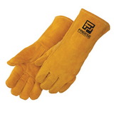 Custom Bourbon Brown Leather Welder Gloves With Kevlar® Sewn