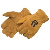 Custom Pile Lined Bourbon Brown Split Cowhide Driver Gloves