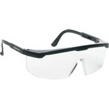 Custom Large Single-Lens Black Fram Safety Glasses