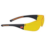 Custom Amber Lens Lightweight Wrap-Around Safety Glasses / Sun Glasses With Nose Piece