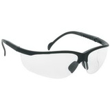 Custom Clear Anti-Fog Lens W/ Black Framewrap Around Safety Glasses