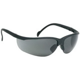 Custom Gray Anti-Fog Lens W/ Black Framewrap-Around Safety Glasses / Sun Glasses