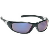 Custom Blue Mirror Lens With Black Framesports Style Safety Glasses / Sun Glasses
