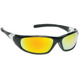 Custom Orange Mirror Lens With Black Framesports Style Safety Glasses / Sun Glasses