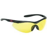 Custom Amber Lens W/ Black Framesingle-Piece Lens Wrap-Around Safety Glasses / Sun Glasses