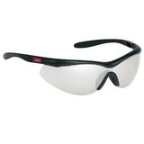 Custom Indoor/Outdoor Mirror Lens W/ Black Framesingle-Piece Lens Wrap-Around Safety Glasses / Sun Glasses