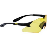 Custom Amber Lens With Black Framestylish Single-Piece Lens Safety Glasses / Sun Glasses