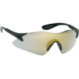 Custom Gold Mirror Lens With Black Framestylish Single-Piece Lens Safety Glasses / Sun Glasses